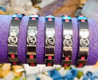 5 PULSERAS REAL MADRID REYES DE EUROPA EN ROSADO