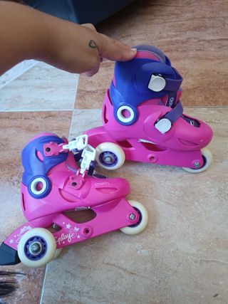 Patines Oxelo Rosas Talla Ajustable 26 a 28.. 