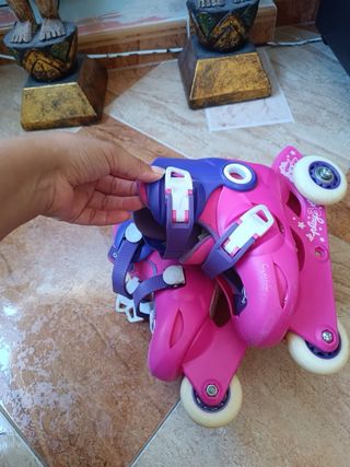 Patines Oxelo Rosas Talla Ajustable 26 a 28.. 