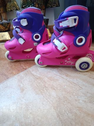 Patines Oxelo Rosas Talla Ajustable 26 a 28.. 