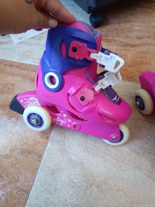 Patines Oxelo Rosas Talla Ajustable 26 a 28.. 