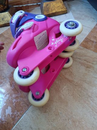 Patines Oxelo Rosas Talla Ajustable 26 a 28.. 