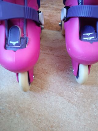 Patines Oxelo Rosas Talla Ajustable 26 a 28.. 