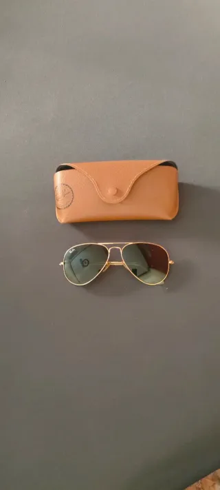 Gafas de sol Ray-Ban Aviator Doradas Verdes