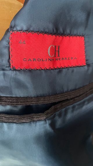 Americana Carolina Herrera Marrón Pana
