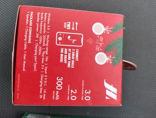 Cassa Bluetooth Natale Sfera Rossa