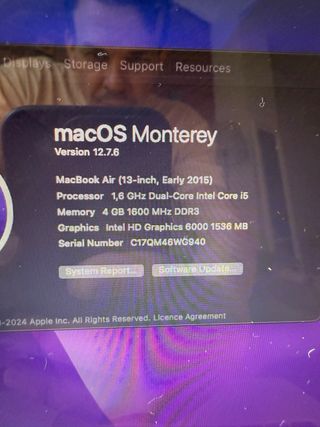 MacBook Air (13", Early 2015) - Core i5 / 4GB RAM 