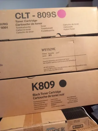 Cartuchos de tóner HP CLT-809S y K809
