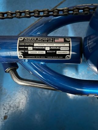 Bicicleta Chopper Azul Eléctrico