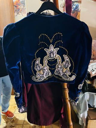 Traje de fiesta contrabandista mireno azul/morado