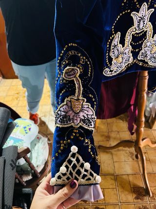 Traje de fiesta contrabandista mireno azul/morado
