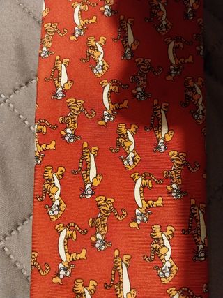 Cravatta Uomo Fantasia Tigri Oro Rossa
