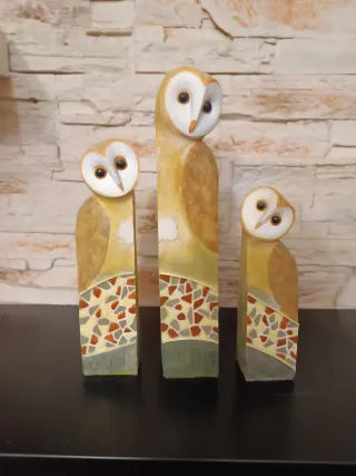 Decoración Figuras Búhos Set 3