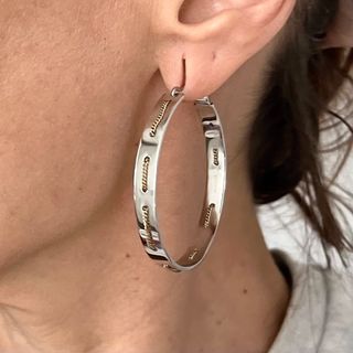 Pendientes aro Swatch Bijoux, acero plateados