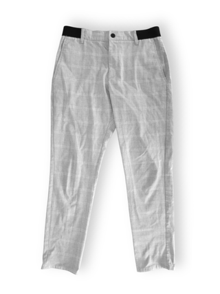 PANTALÓN ZARA GRIS A CUADROS DE HOMBRE (TALLA S)