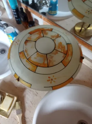 Lámpara de techo de cristal