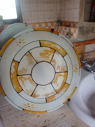 Lámpara de techo de cristal