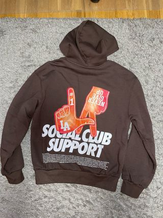 Sudadera Marrón Social Club Support Bershka