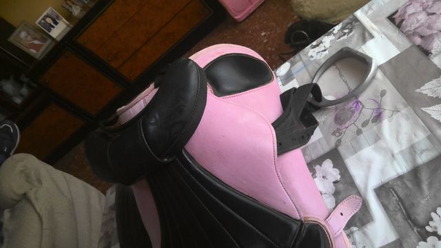 Sella da cavallo rosa per bambini