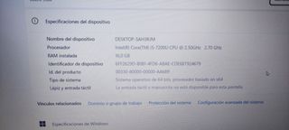 Portátil Core i5 7ª Gen 8GB RAM SSD HDMI