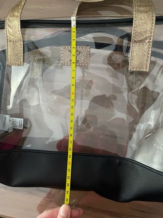 Neceser grande Disney transparente y dorado 24x31