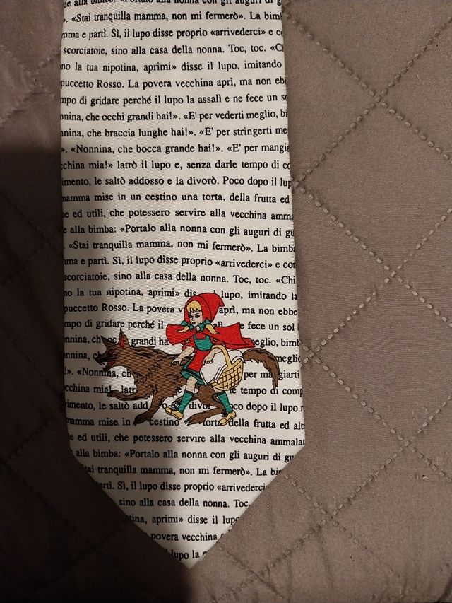 Cravatta uomo fantasia testo