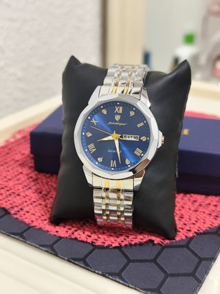 Reloj Poedagar Hombre Azul y Dorado