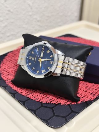 Reloj Poedagar Hombre Azul y Dorado
