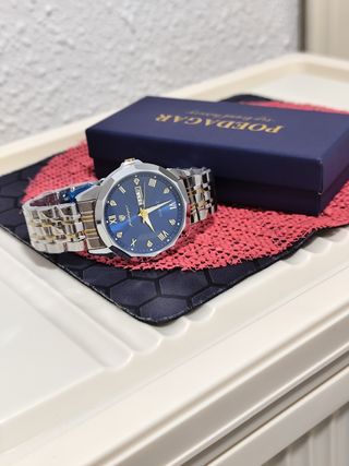 Reloj Poedagar Hombre Azul y Dorado