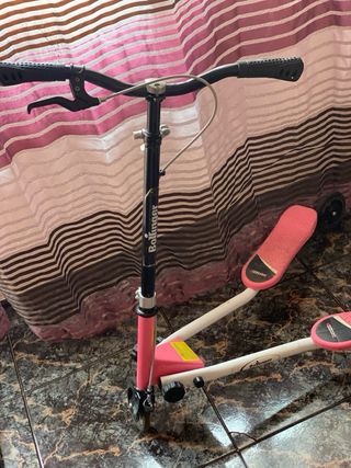 Patinete scooter 3 ruedas plegable rosa