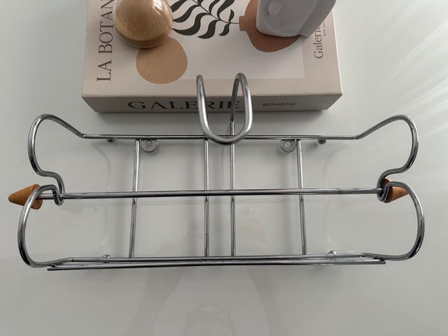 Servilletero de pared metal y madera