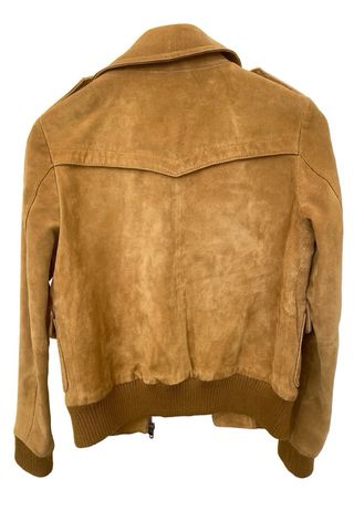 Chaqueta Bomber Ante Marrón Talla S