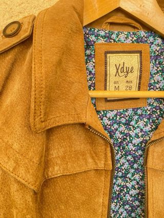 Chaqueta Bomber Ante Marrón Talla S