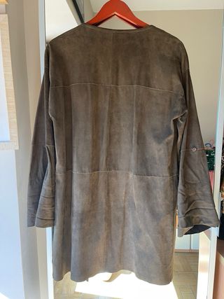 Chaqueta Uterqüe ante verde talla L