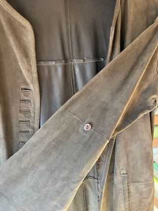 Chaqueta Uterqüe ante verde talla L
