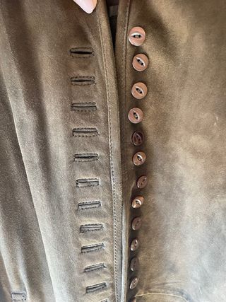 Chaqueta Uterqüe ante verde talla L