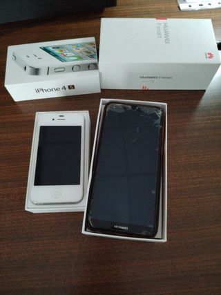 iPhone 4s e Huawei - Argento e bianco
