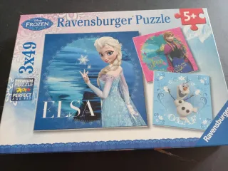 3 Puzzles Frozen 49 piezas cada uno