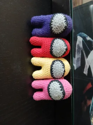 4 Figuras Crochet Among Us