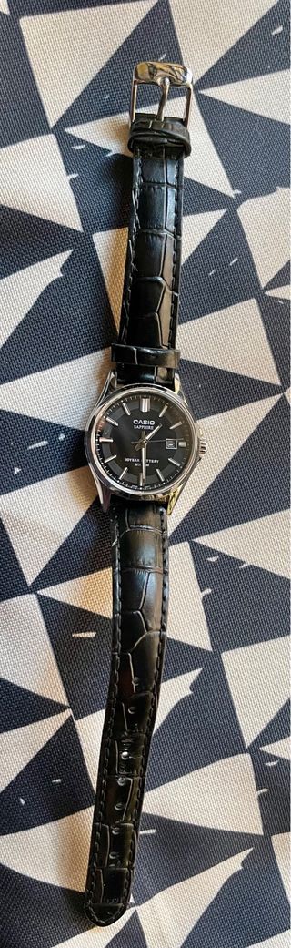 Reloj Casio 3711 mujer Negro Correa Piel