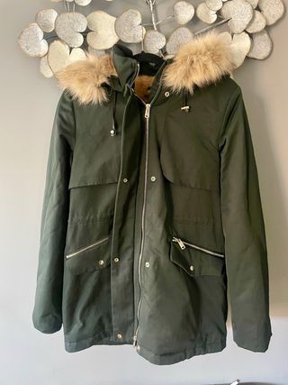 Parka Zara verde talla M
