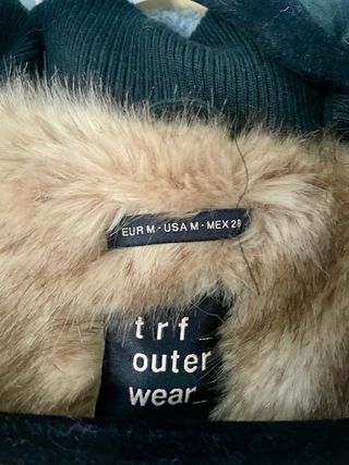 Parka Zara verde talla M
