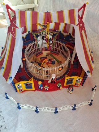 playmobil lotto 2x 4230 circo + 4233 gabbia leoni