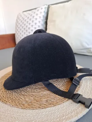 Casco equitación T57 negro terciopelo