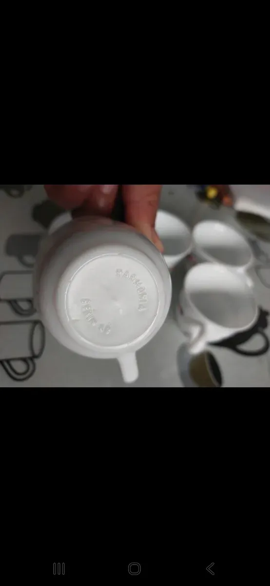 Juego de 5 tazas de porcelana