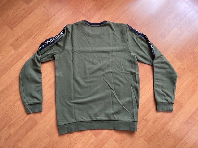 Sudadera Kappa verde y azul con logo talla L