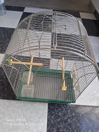 Jaula para pájaros de acero inoxidable