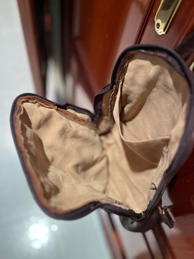 Mochila de piel marrón