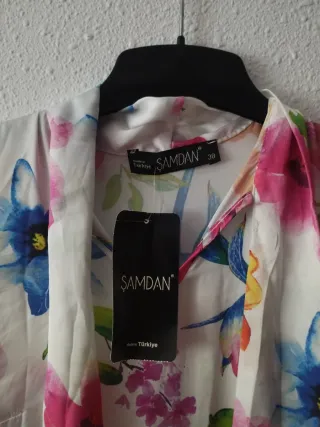 Vestido SIMDAN floral blanco multicolor