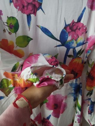 Vestido SIMDAN floral blanco multicolor